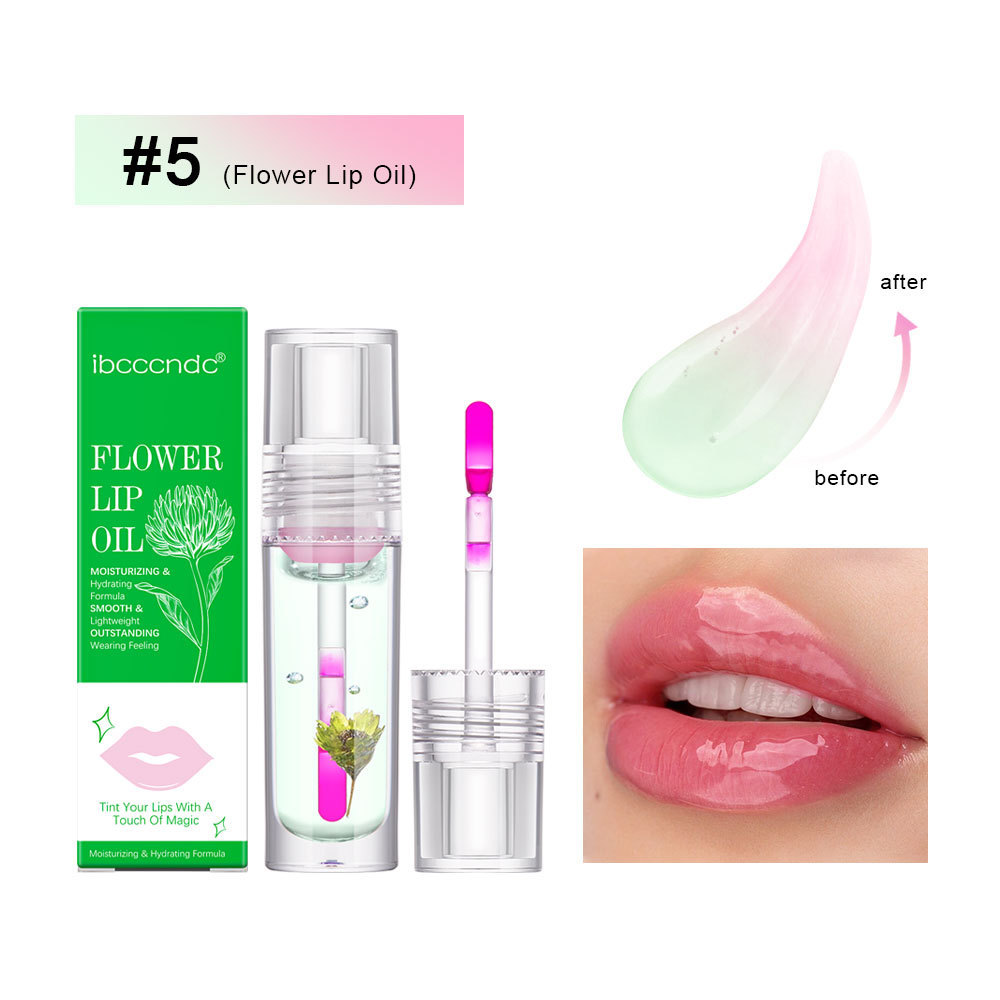 Flower Color Changing Lip Oil Moisturizing Jelly Lipgloss Clear Temperature Change Liquid Lipstick Reduce Lip Line Make Up - Image 8