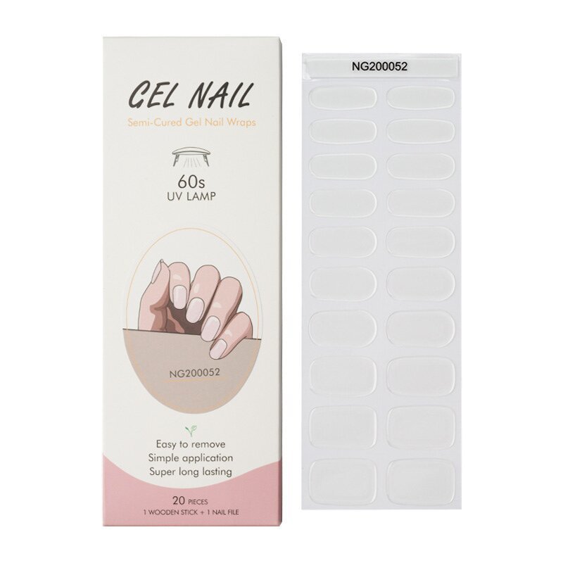 Semi Cured Gel Nails Art Stickers - Image 2