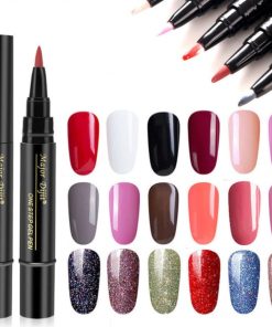 One-step nail polish gel pen
