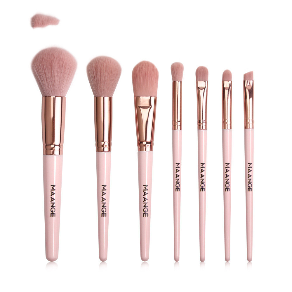 Pink makeup brush set powder eyeshadow blend - Image 4