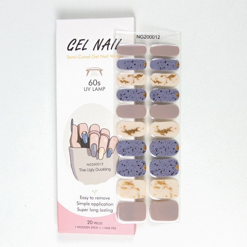 Semi Cured Gel Nails Art Stickers - Image 3