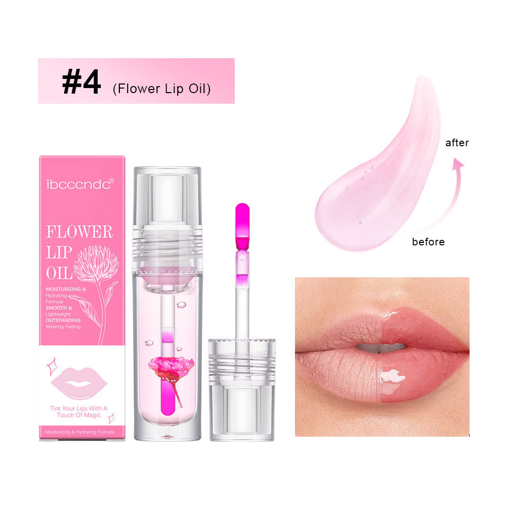 Flower Color Changing Lip Oil Moisturizing Jelly Lipgloss Clear Temperature Change Liquid Lipstick Reduce Lip Line Make Up - Image 6