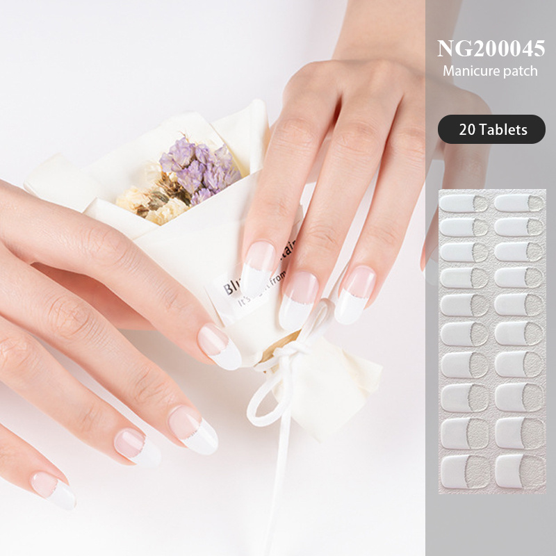 Semi Cured Gel Nails Art Stickers