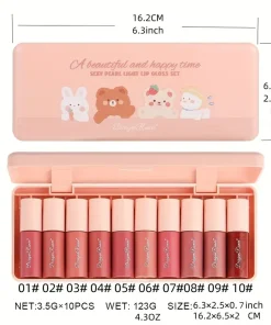 10pcs Lip Gloss Set Box
