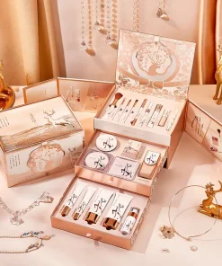 High end atmospheric makeup and skincare set gift box