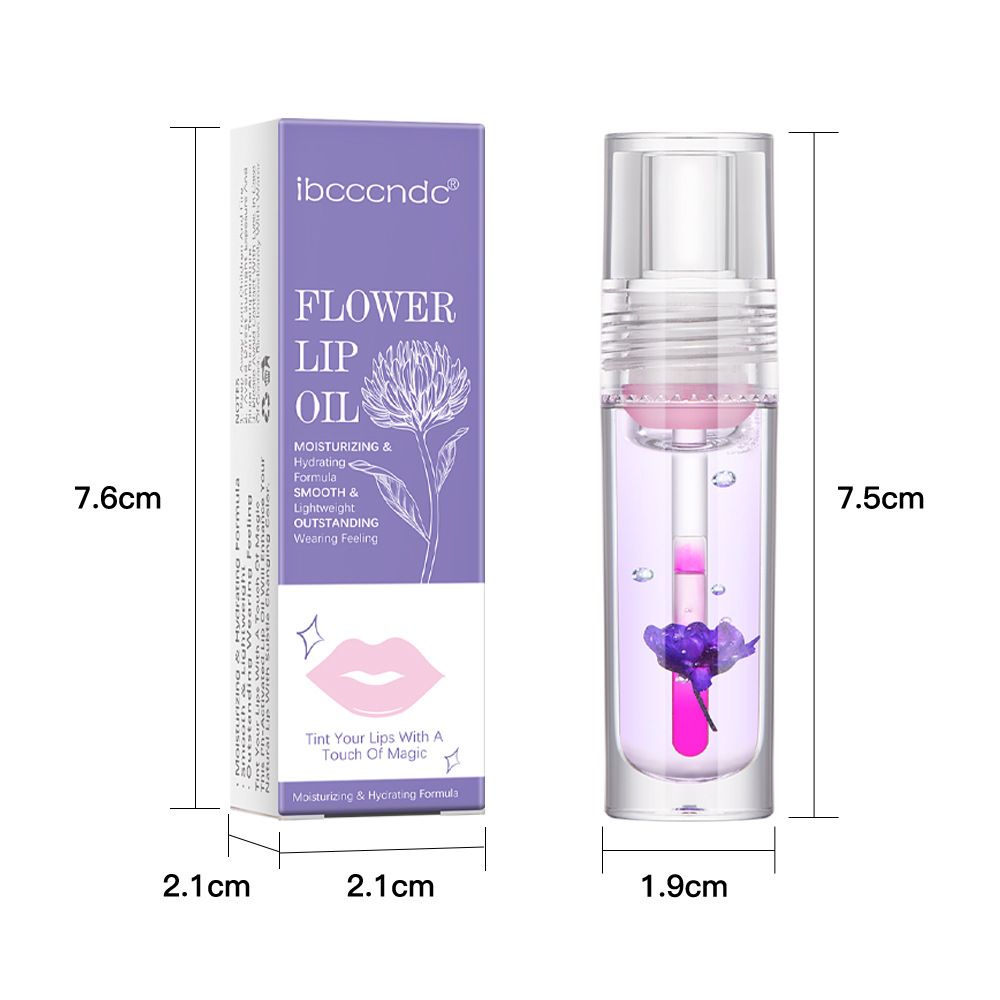 Flower Color Changing Lip Oil Moisturizing Jelly Lipgloss Clear Temperature Change Liquid Lipstick Reduce Lip Line Make Up - Image 7