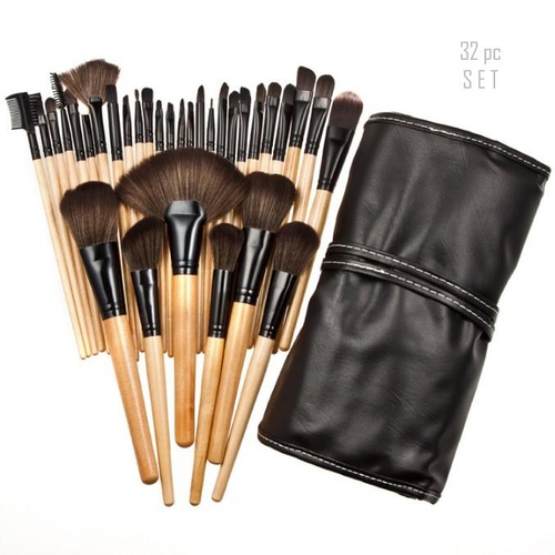 Sculptor 32 Piece High Quality Wooden Makeup Brush Set - Image 2