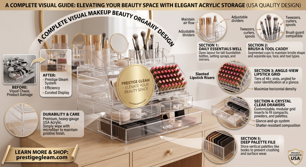 Luxury Acrylic Makeup Organizer