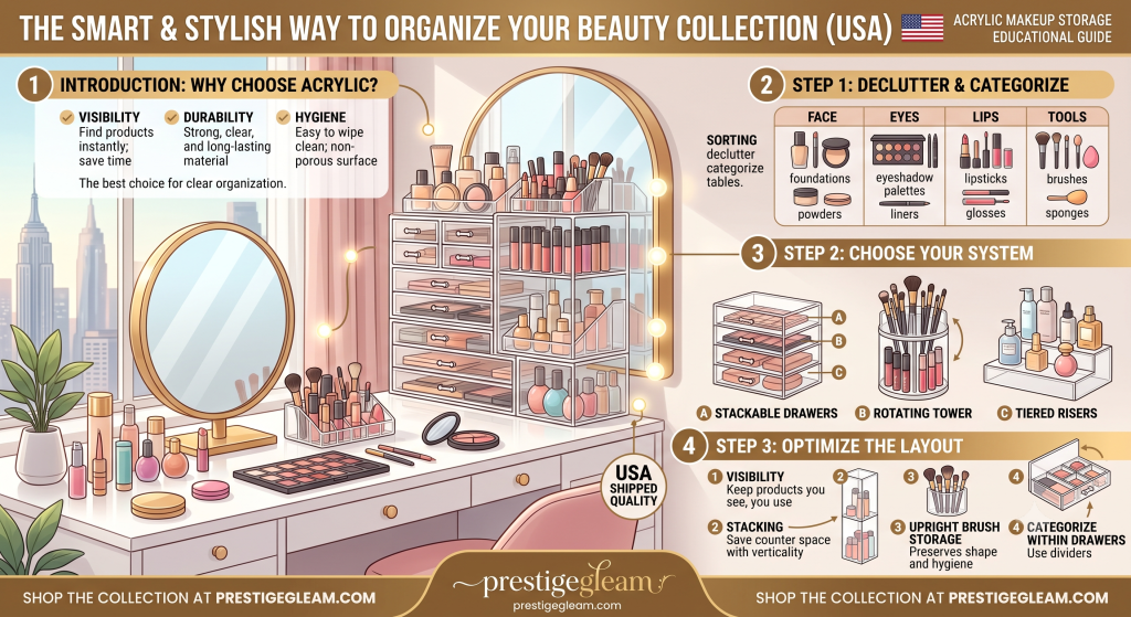 Acrylic Makeup Storage in the USA