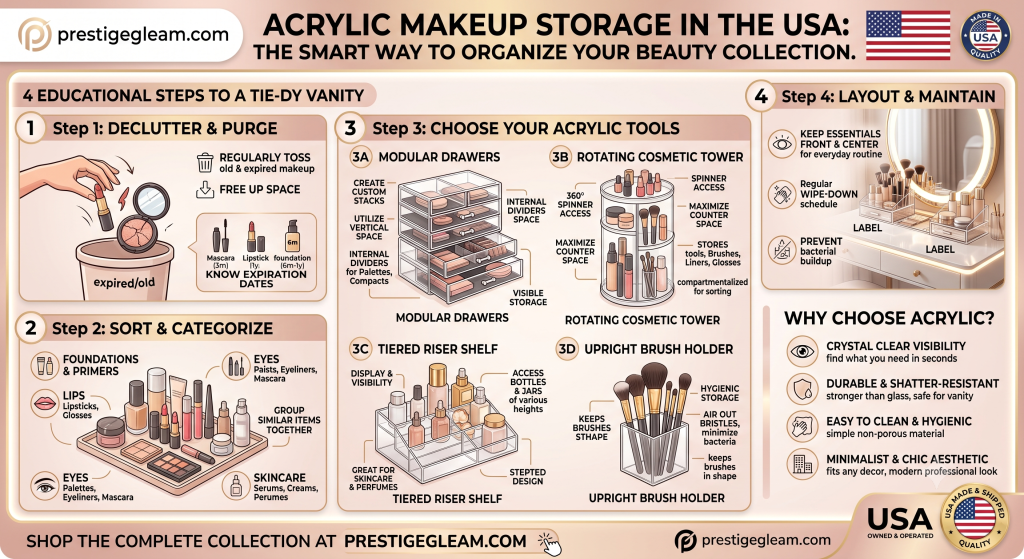 Acrylic Make Up Storage in the USA