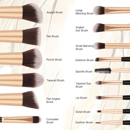 14pcs Pink Makeup Brushes Kit - Image 4