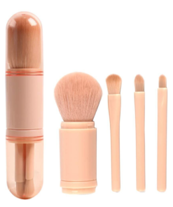 Retractable Makeup Brush Portable 4 In 1 Travel Brush Set