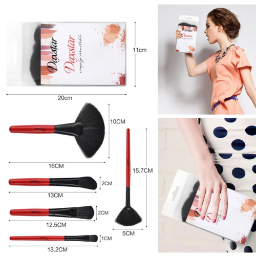 32 pieces concealer eyeshadow makeup brush set with bag - Image 4