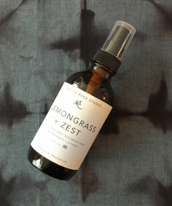 Lemongrass + Zest Organic Essential Oil Disinfectant Spray
