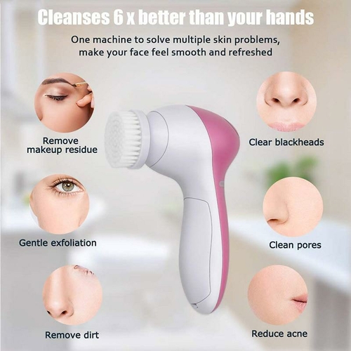 Face Massage Cleansing Brush 5 Pcs Set - Image 5
