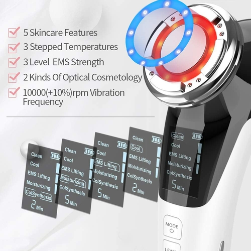 Facial Massager Ultrasonic Vibration Wrinkle Remover Anti-Ageing - Image 6