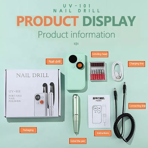 Portable Nail Drill Pen Polisher Rechargeable Electric Nail Drill - Image 6