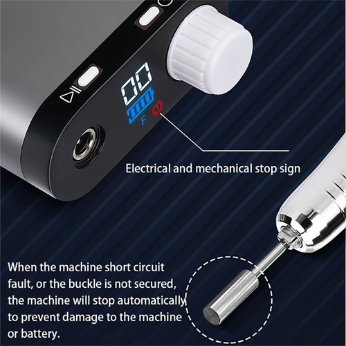 35000RPM Electric Nail Drill Rechargeable USB Nail Manicure Machine - Image 5