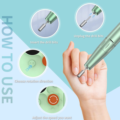 Portable Nail Drill Pen Polisher Rechargeable Electric Nail Drill - Image 2