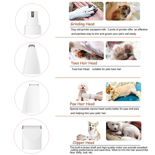 4in1 Cat Dog Nail Cutter Dog Hair Cutting Machine Professional Pet - Image 5