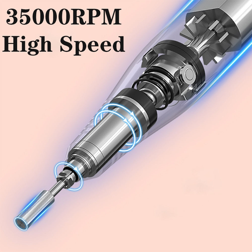 35000RPM Electric Nail Drill Rechargeable USB Nail Manicure Machine - Image 3
