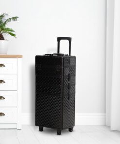 HOMCOM Upright Make up Travel Train Case Black
