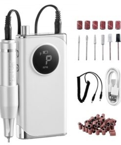 Electric Rechargeable Nail Drill, 40,000RPM Portable Cordless Nail E