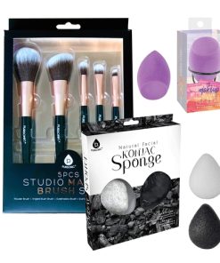 Beauty Essentials Bundle: Facial Makeup Blender Sponge + Natural