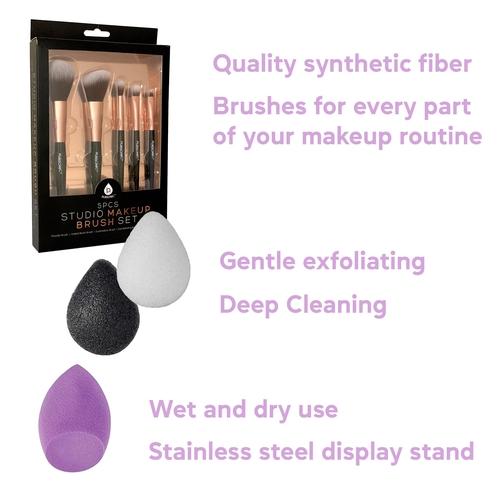 Beauty Essentials Bundle: Facial Makeup Blender Sponge + Natural - Image 2