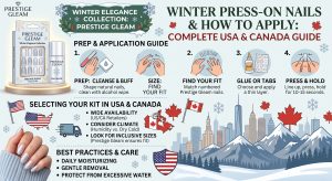Winter Press on Nails and How to Apply Them: Complete USA & Canada Guide