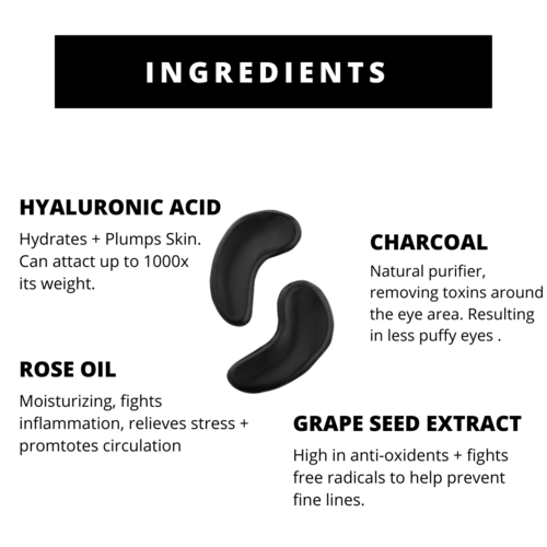 PURE SOL. Beauty Wake Up Hydrogel Eye Mask Charcoal + Hyaluronic - Image 6