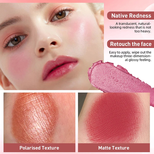 3-in-1 Cheek Blush Stick Lip Tinted Eyes Cheek Lips Brighten Cream - Image 5