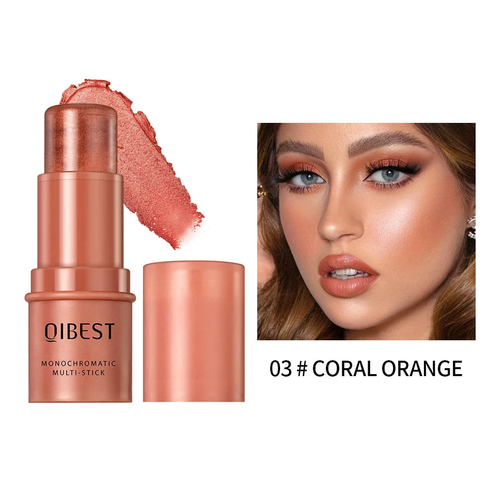 3-in-1 Cheek Blush Stick Lip Tinted Eyes Cheek Lips Brighten Cream - Image 7