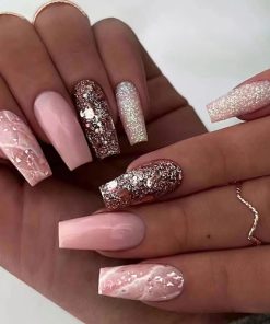 Press On Nails Kit with Glue and gel stickers Reusable Tips