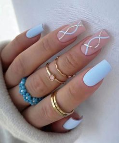 Press On Nails Kit with Glue and gel stickers Reusable Tips