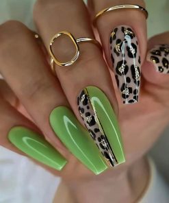 Press On Nails Kit with Glue and gel stickers Reusable Tips