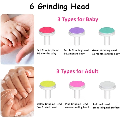 Nail Polisher Infant Manicure Scissors Electric Baby Nail Trimmer - Image 4