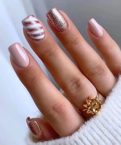 Press On Nails Kit with Glue and gel stickers Reusable Tips