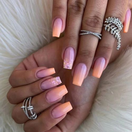 Press On Nails Kit with Glue and gel stickers Reusable Tips