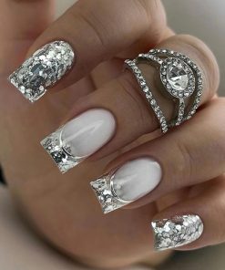 Press On Nails Kit with Glue and gel stickers Reusable Tips