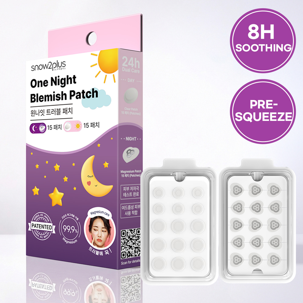 snow2plus One-Night Trouble Patch Plus 30ea (Night 15ea + Day 15ea)